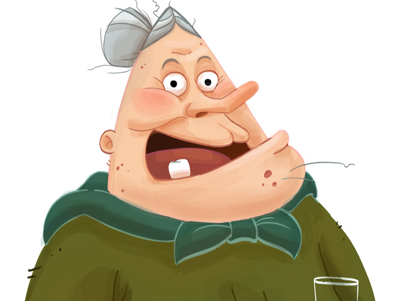 Dribbble - Old Woman by Andrew Power