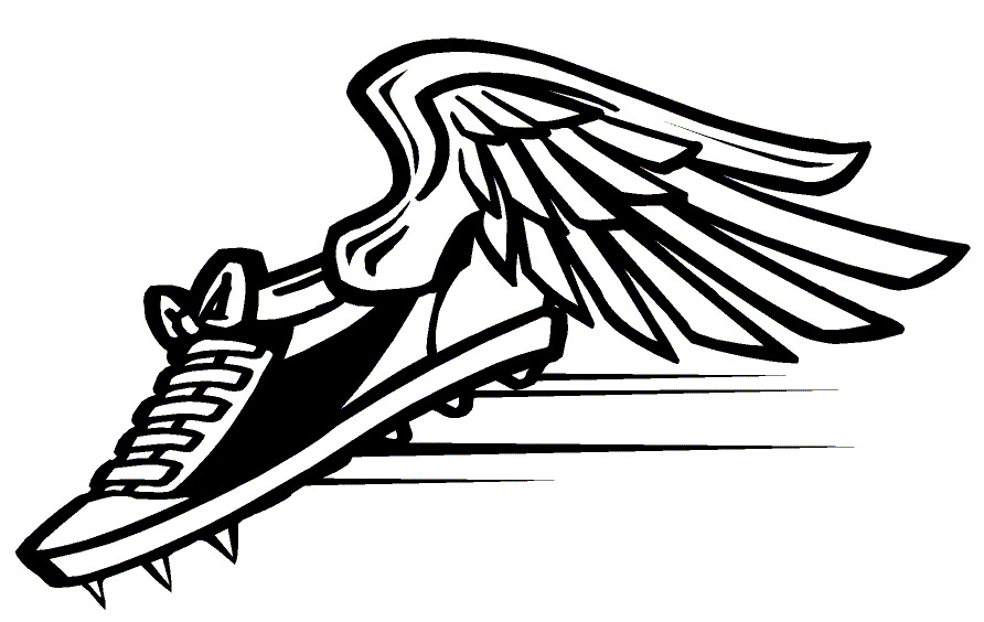 track and field shoe symbol