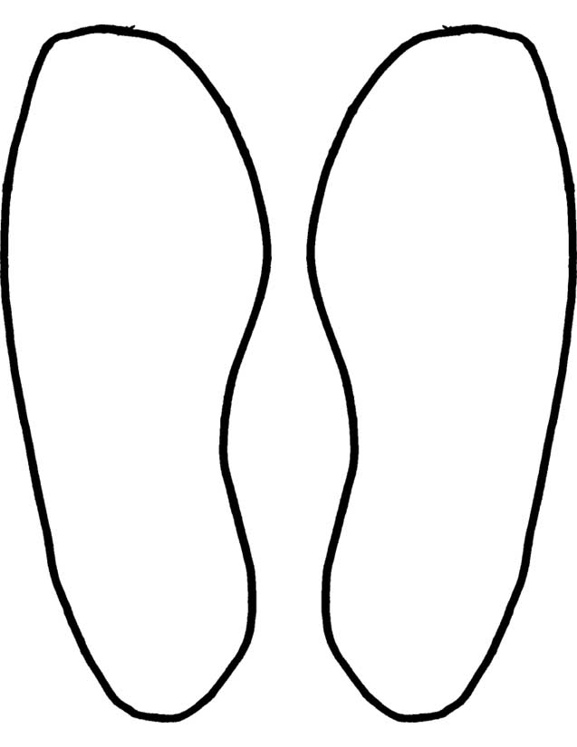 blank feet Colouring Pages