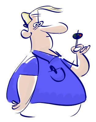 Fat Man Cartoon Picture