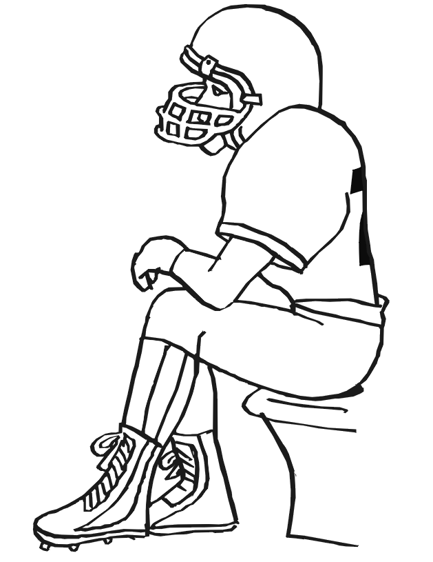 Football Player Standing Holding Helmet | Clipart library - Free 