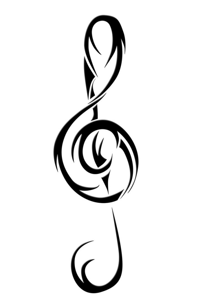 Treble Clef Coloring Page Clipart library 255920 Treble Clef Coloring 