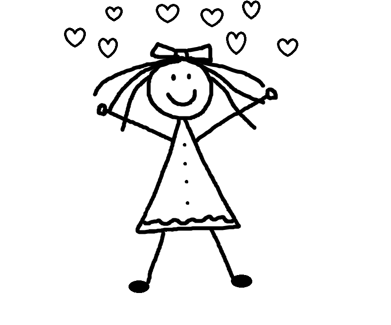 Stick Figure with Hearts | Happy Homo Sapien - Clipart library 