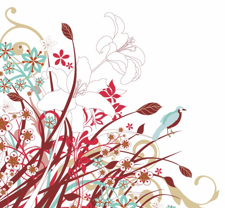 Abstract Floral Flowers Vector Graphic | Free Vector Graphics 