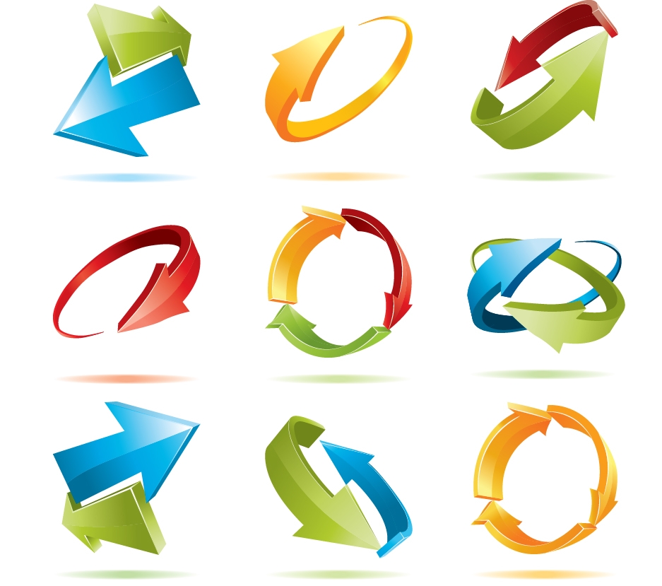 Arrows, 3D Vector EPS Free Download, Logo, Icons, Brand Emblems