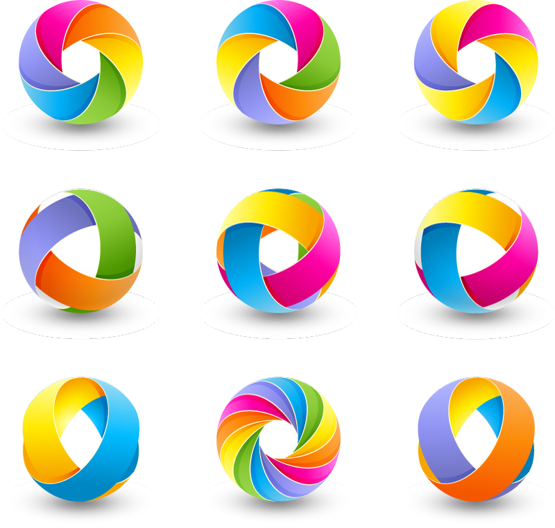 Colored globe logo vector material colored,globe,logo,vector .EPS 