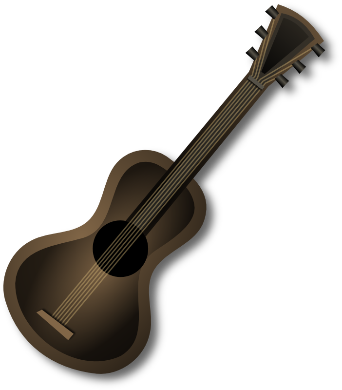 Clipart - Brown Guitar