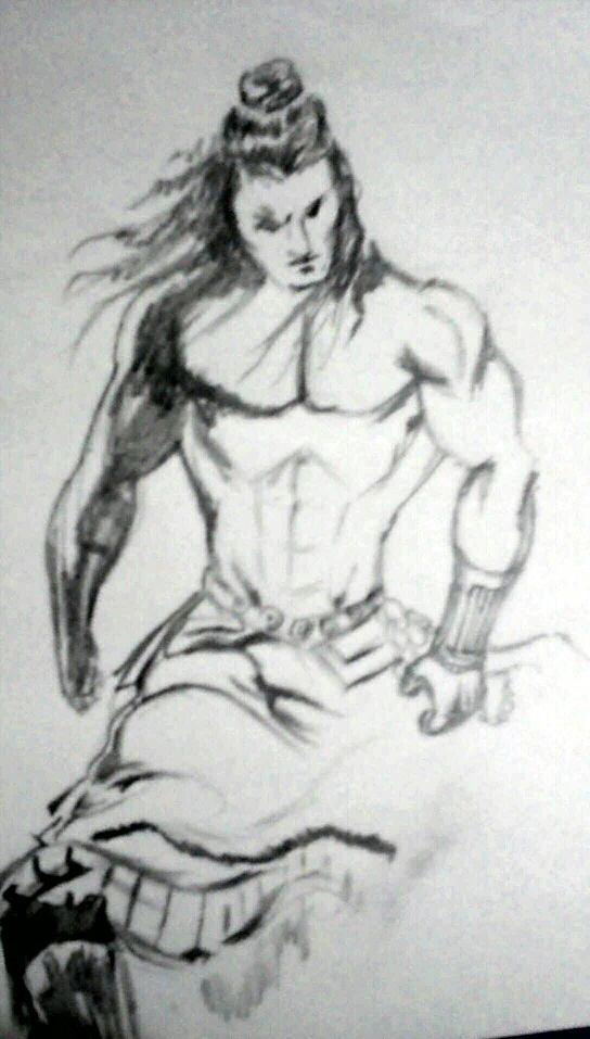 lord shiva angry sketch