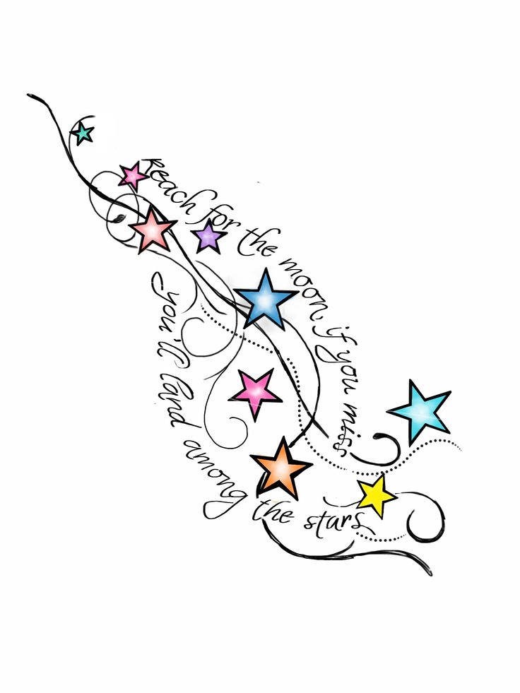 moon and shooting star tattoo - Clip Art Library