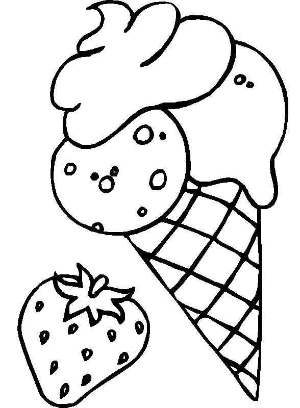 colour in ice cream - Clip Art Library