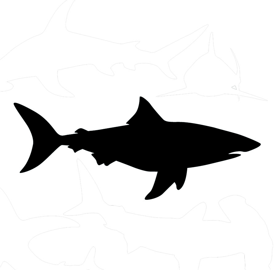Bull Shark Silhouette Clipart - Free Clip Art Images