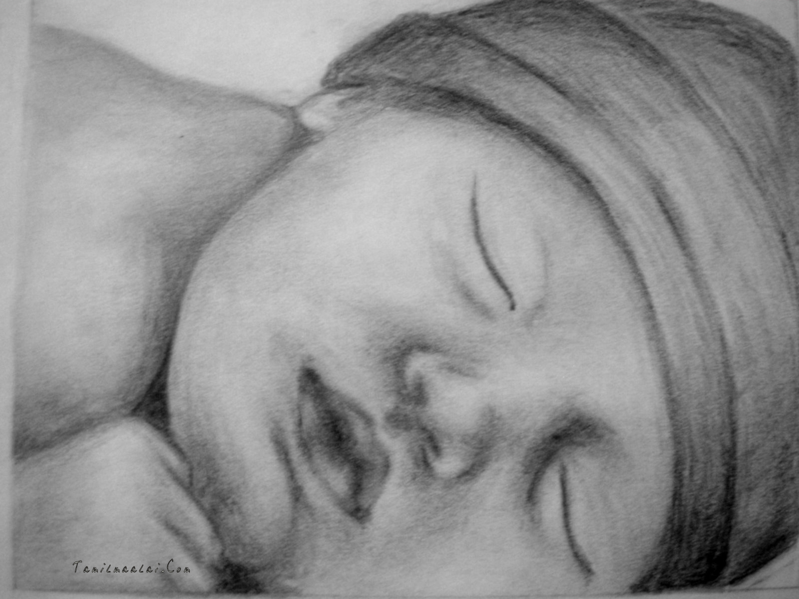 newborn baby drawings in pencil