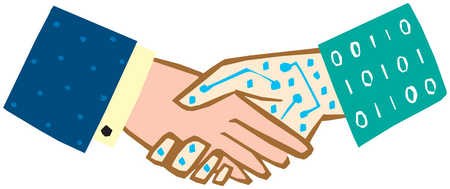 Stock Illustration - Two people shaking hands