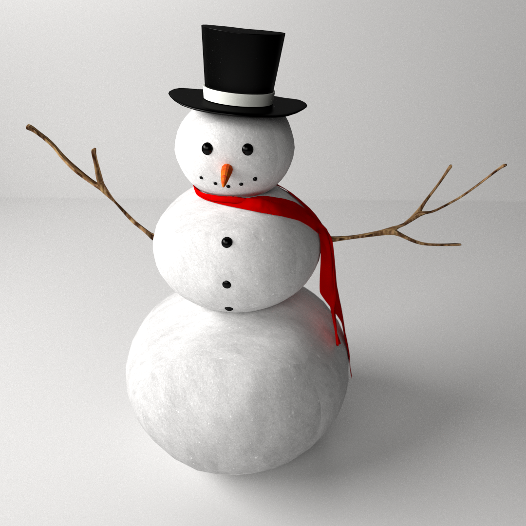 Snowman 3D Model .3ds .fbx .blend .dae - CGTrader.com