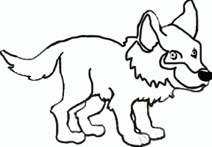Cartoon Wolf Coloring Pages | Color Page