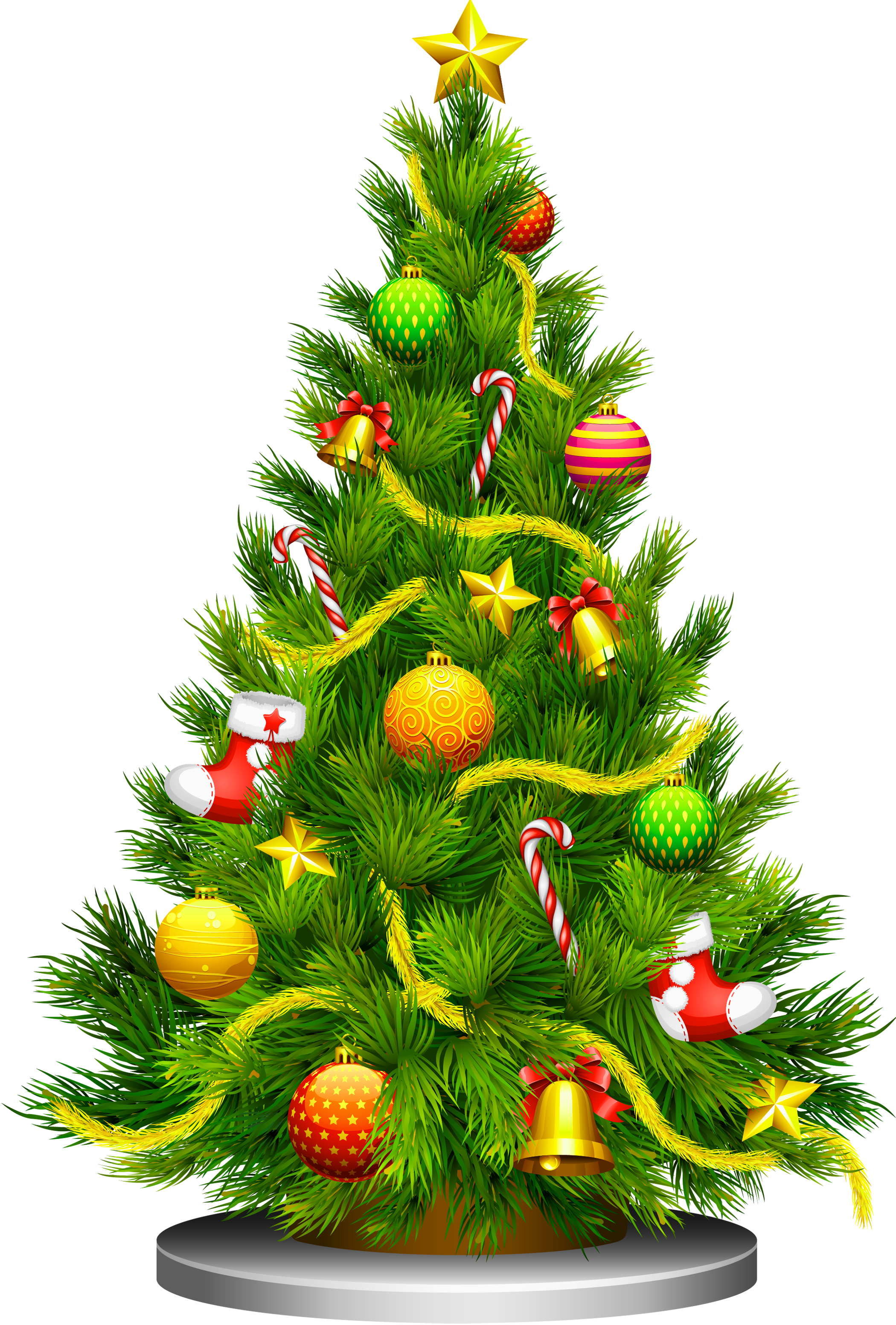 Transparent Christmas Tree Clipart