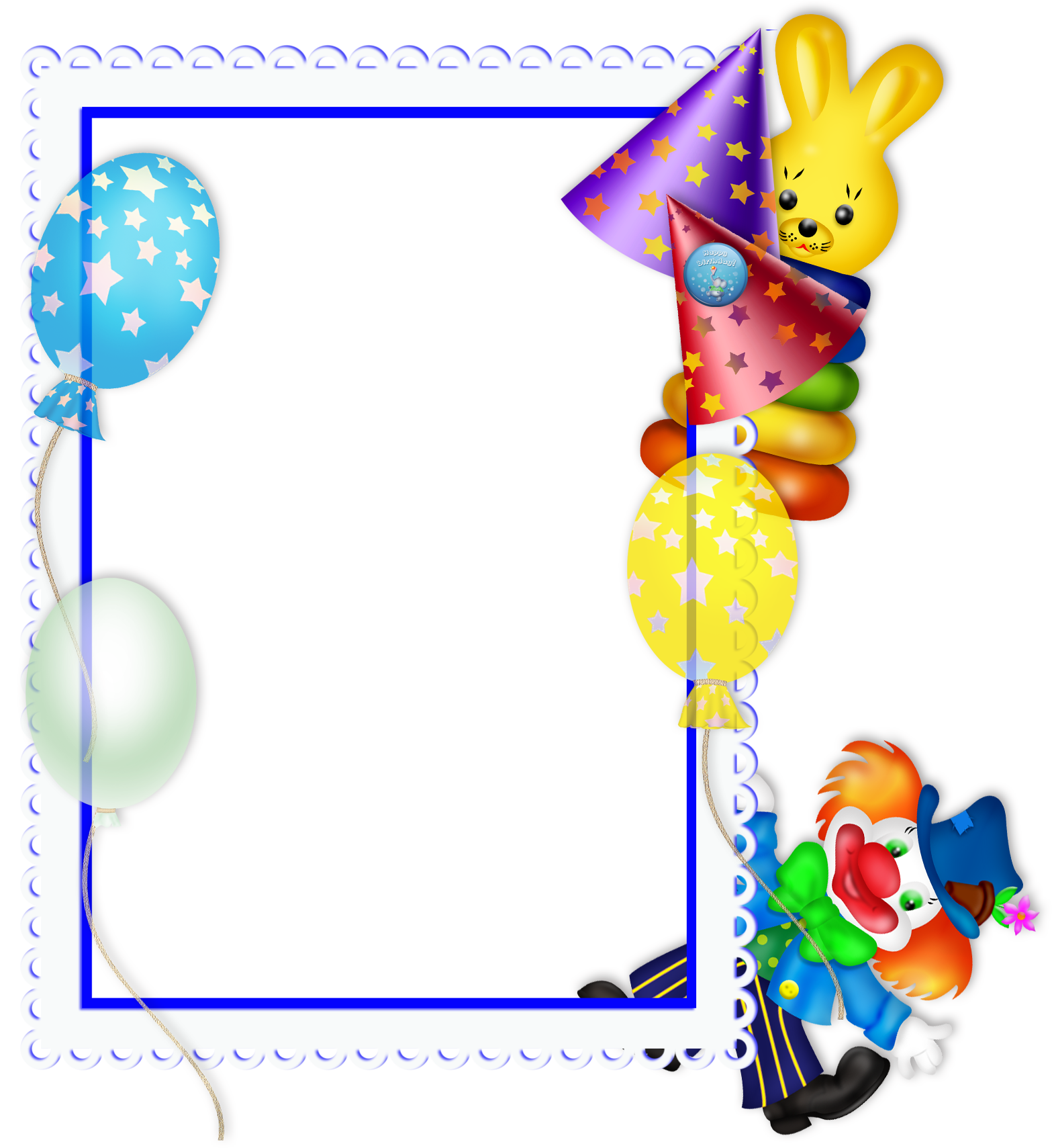 Happy Birthday Transparent PNG Party Frame