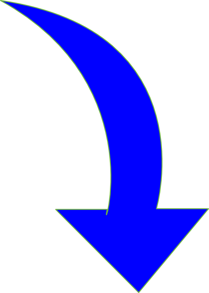 Curved-arrow-bright-blue clip art - vector clip art online 