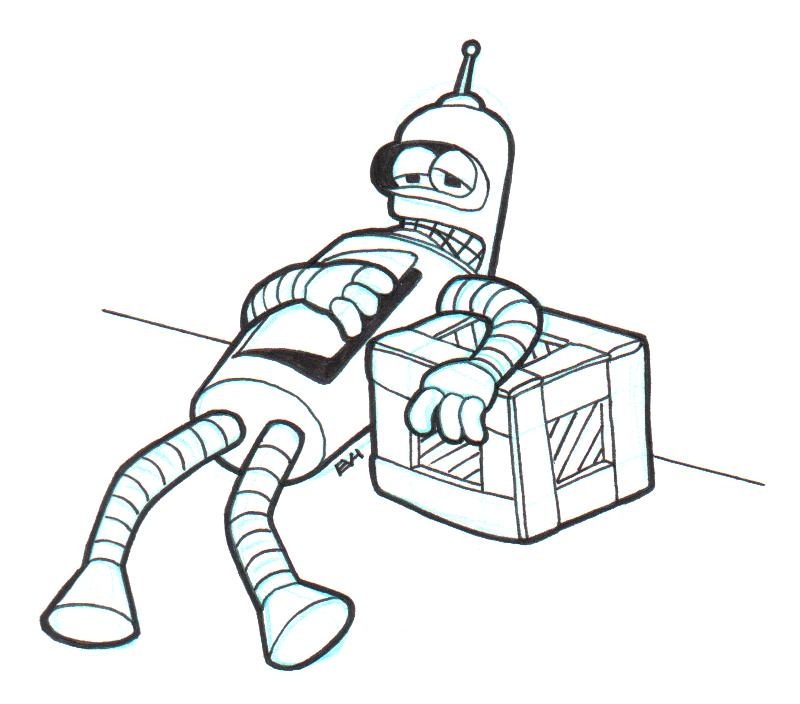 Tired Bender by vonholdt on Clipart library