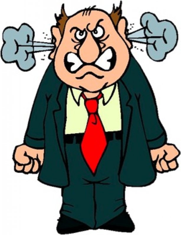 annoyed person clipart