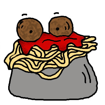 spaghetti with meatballs clip art