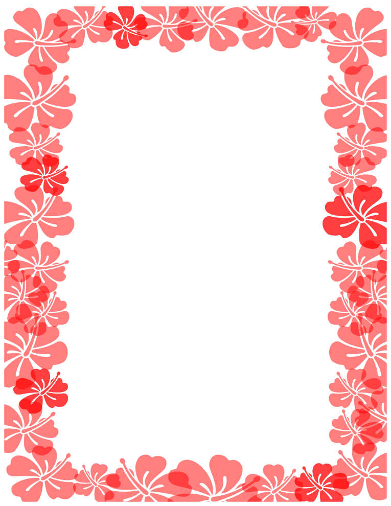 Free Borders and Clip Art | Downloadable Free Hibiscus Borders