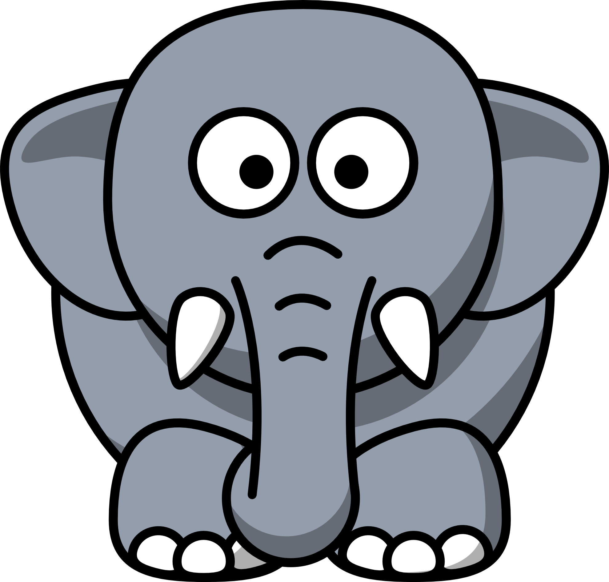 Clip Art Elephant - Clipart library