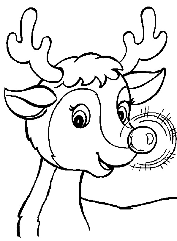 Christmas reindeer Coloring Pages