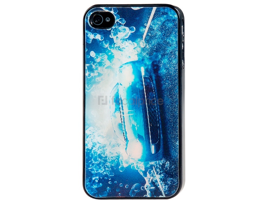3D Sports Car Print Plastic Case for iPhone 4/ 4S - IP3657X
