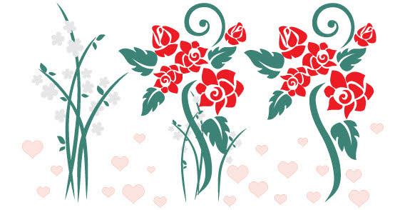 Love flowers free vector - Download free Nature vectors