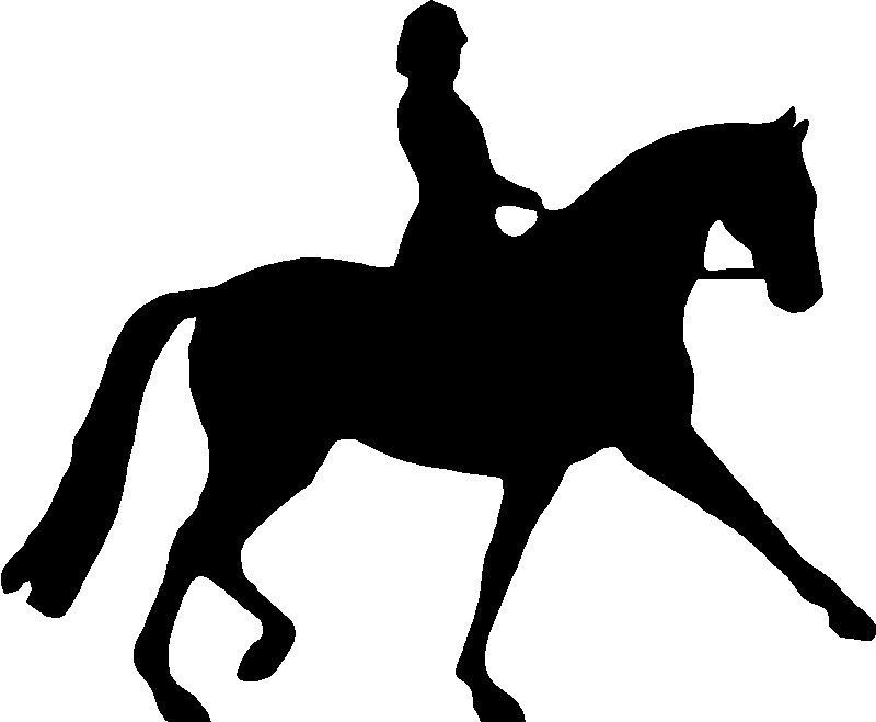 free clip art horse and rider silhouette - photo #39