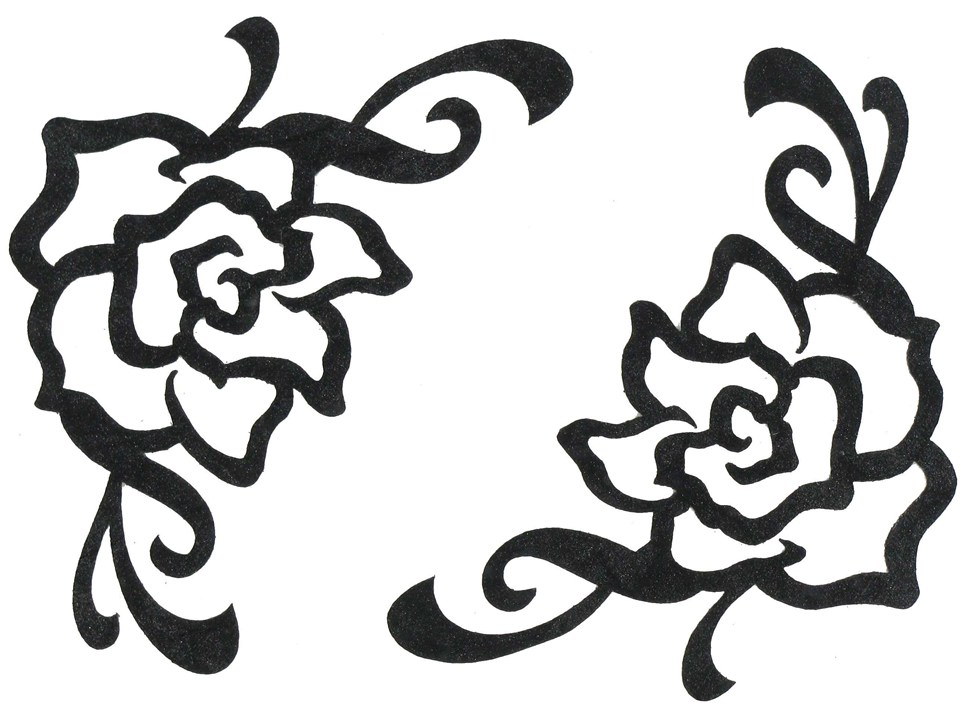 Black Rose Silhouette Iron-On Appliques | Shop Hobby Lobby