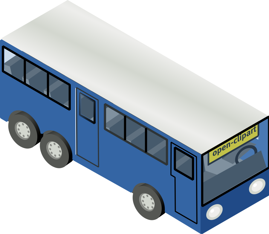 Blue bus Clipart, vector clip art online, royalty free design 