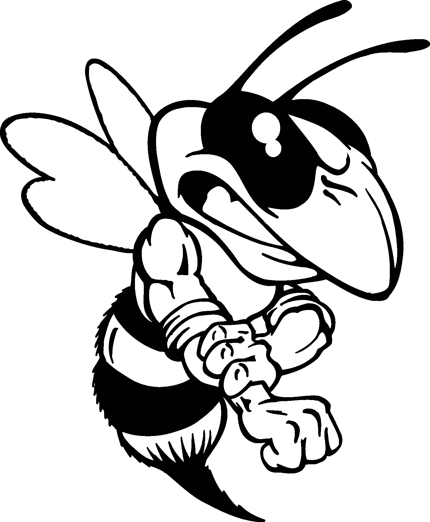 clip art bee line drawing - photo #30