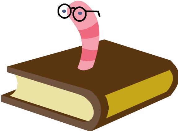 free clipart book worm - photo #29
