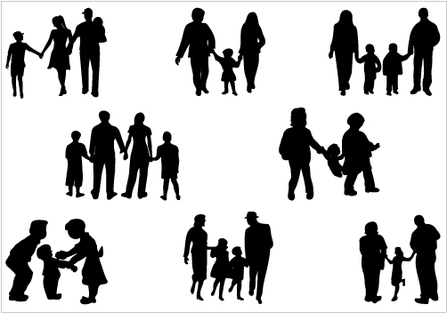 Family Silhouette vector graphicsSilhouette Clip Art
