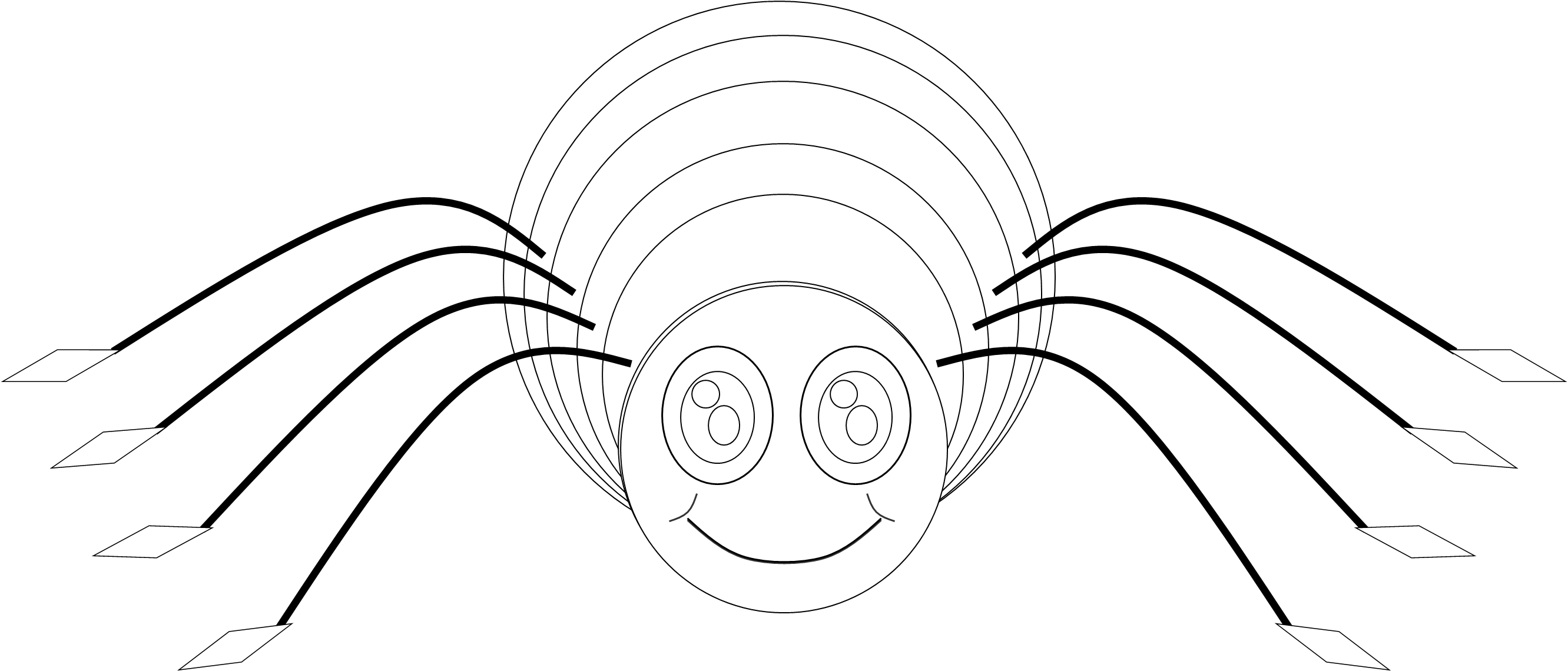 Spider Bw image - vector clip art online, royalty free  public domain
