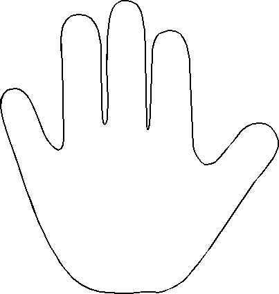 Pattern for Girl Scout Promise Hand