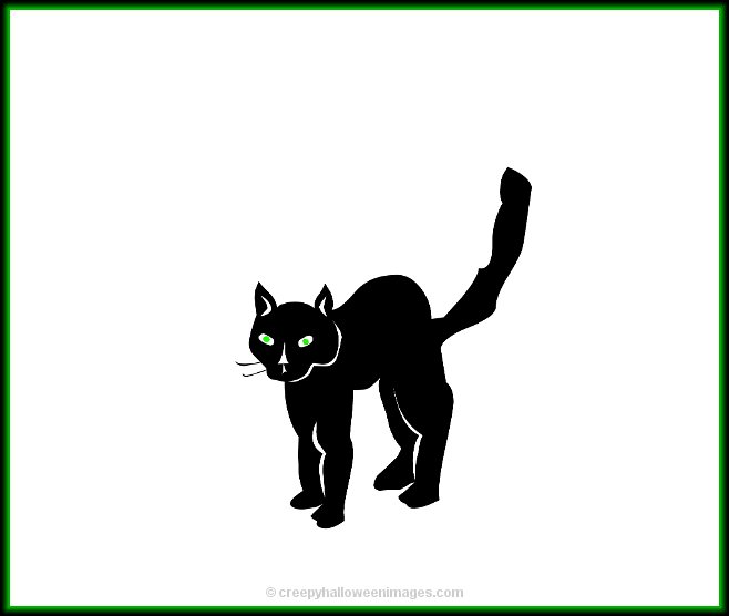 Pix For  Scared Black Cat Clipart