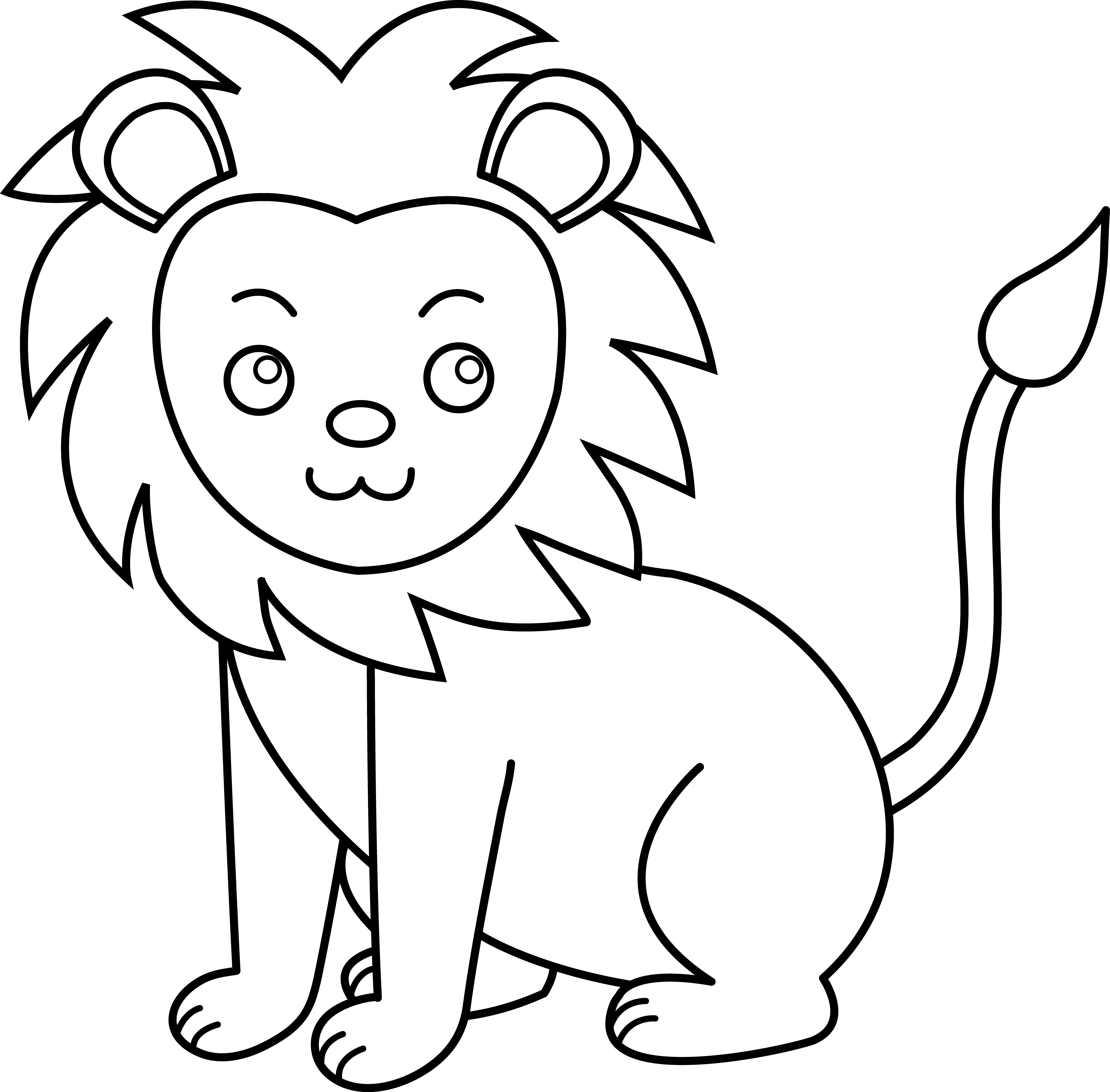 Free Lion Line Art, Download Free Lion Line Art png images, Free