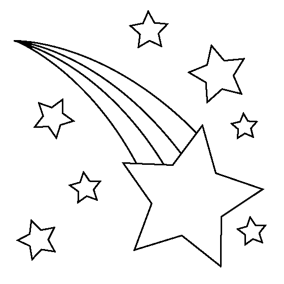 Shooting Stars Coloring Pages