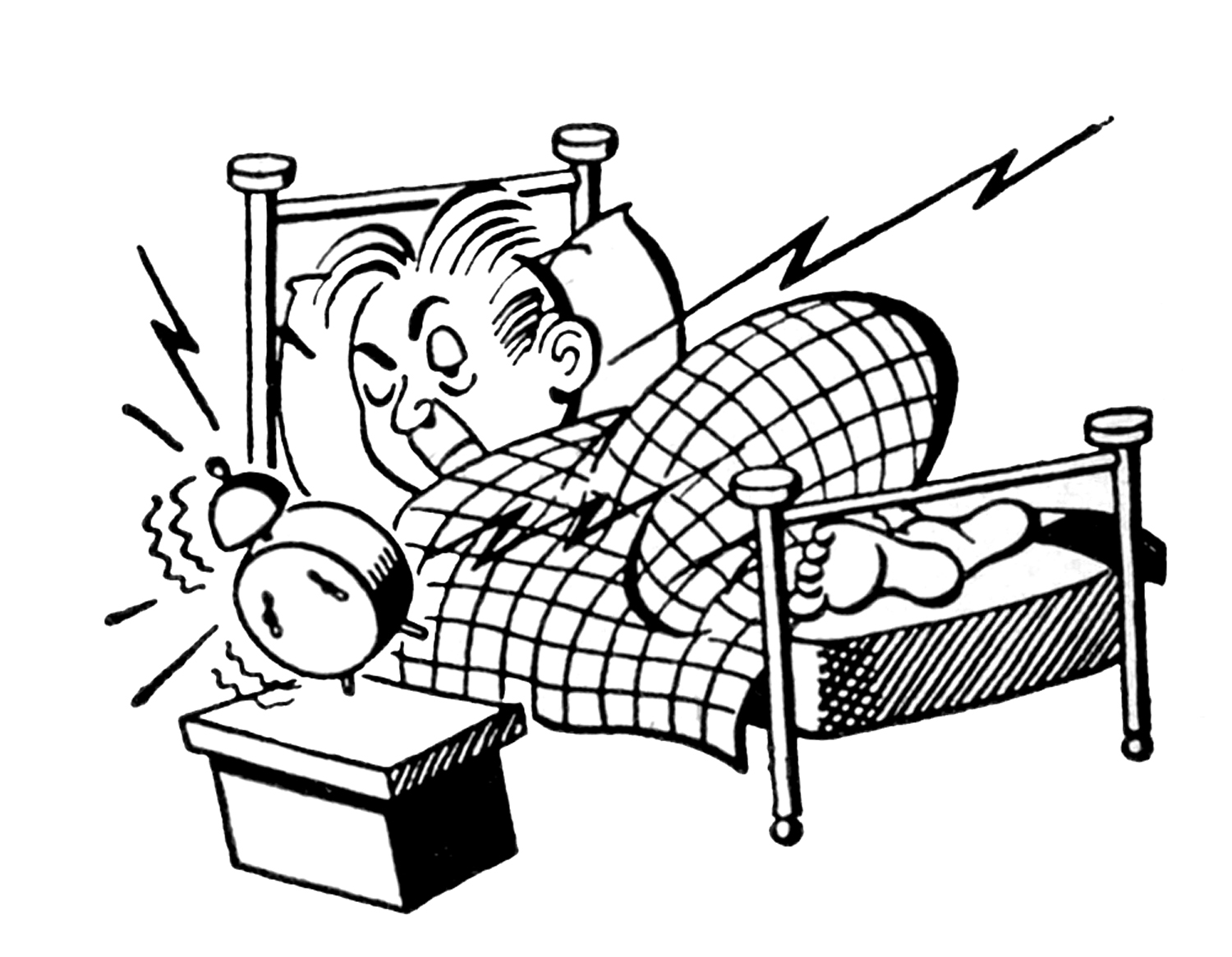 Images For  Guy Waking Up Clipart
