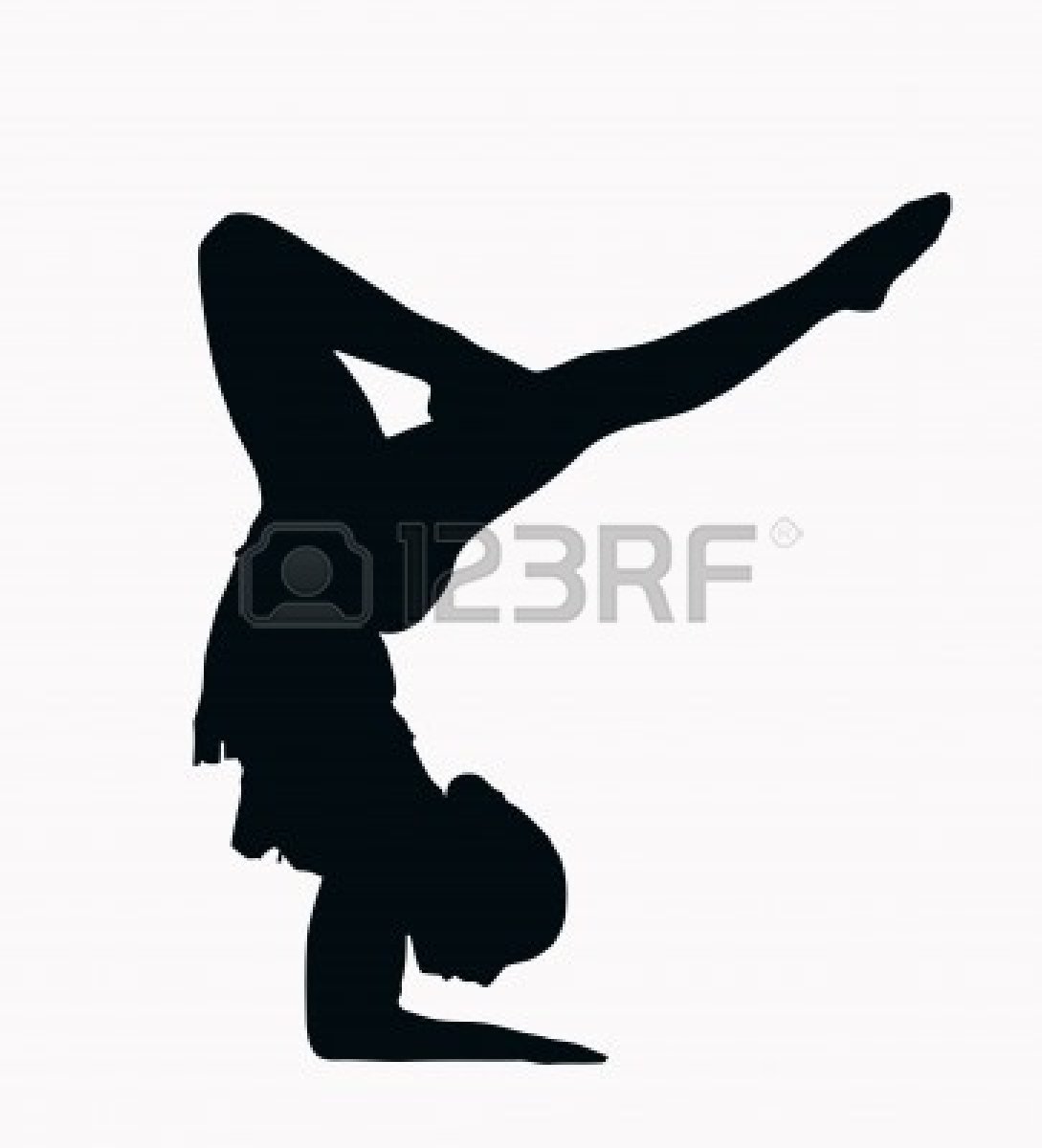 gymnastics clipart black and white free - photo #17