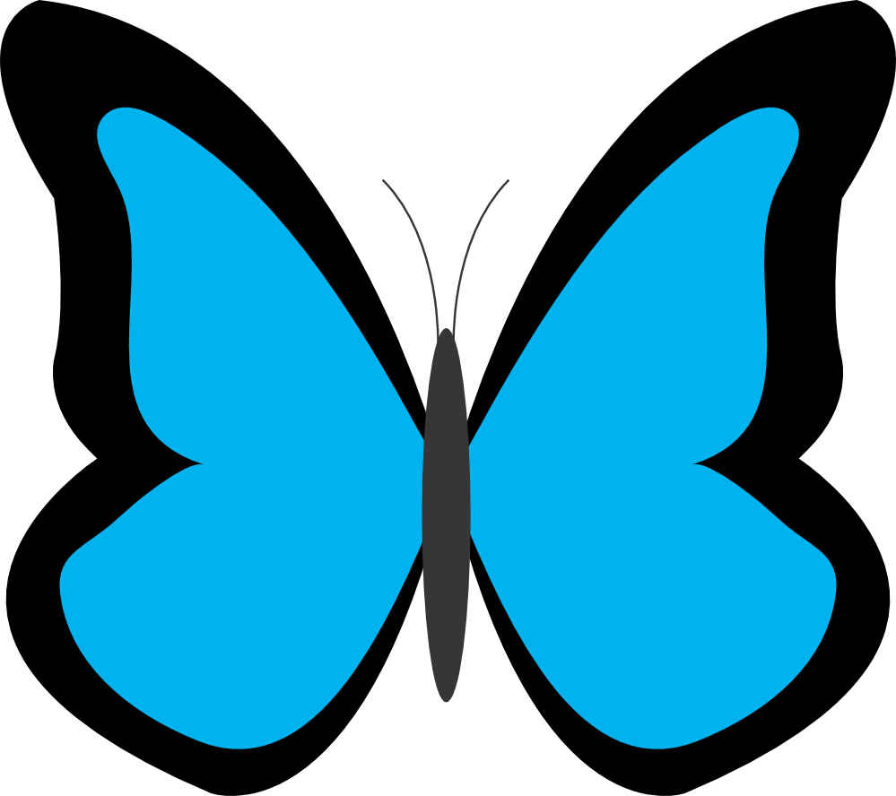 Blue Butterfly Clip Art - Clipart library