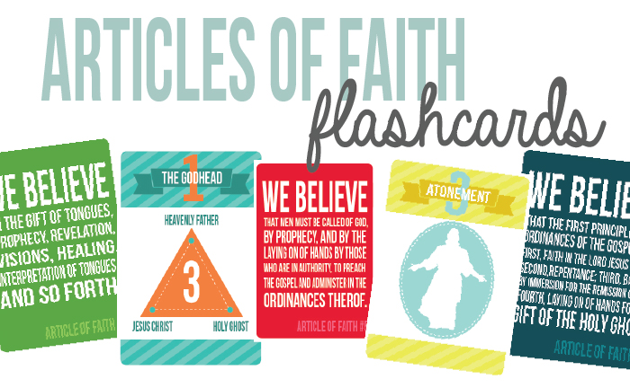 Lds Printables} Articles Of Faith Flashcards: A Free Printable
