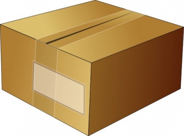Closed Carton Box clip art Vector | Free Download