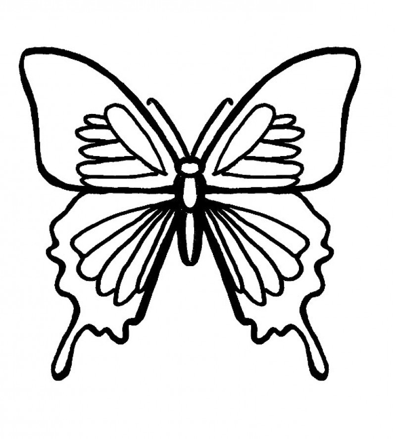 Butterfly Black And Ferocious Coloring Page - Kids Colouring Pages