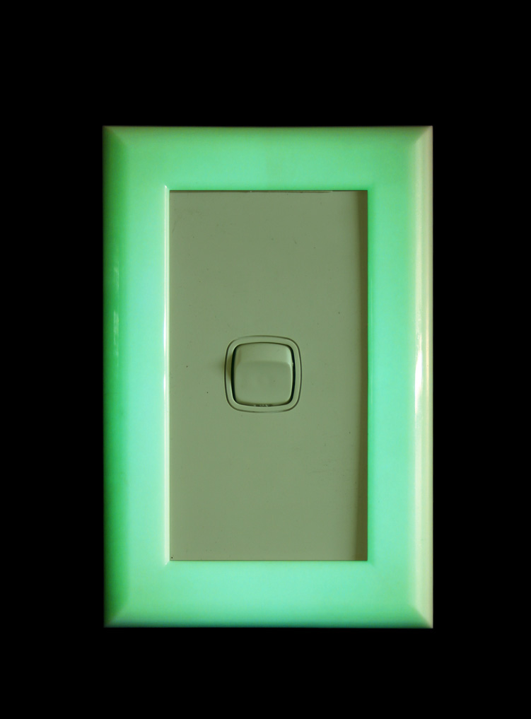 Green glow Light switch covers SPECIAL for 4- 130mm x 85mm - Glow 