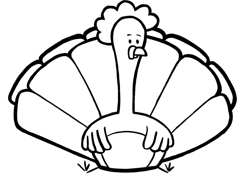 Cute Turkey Coloring Pages