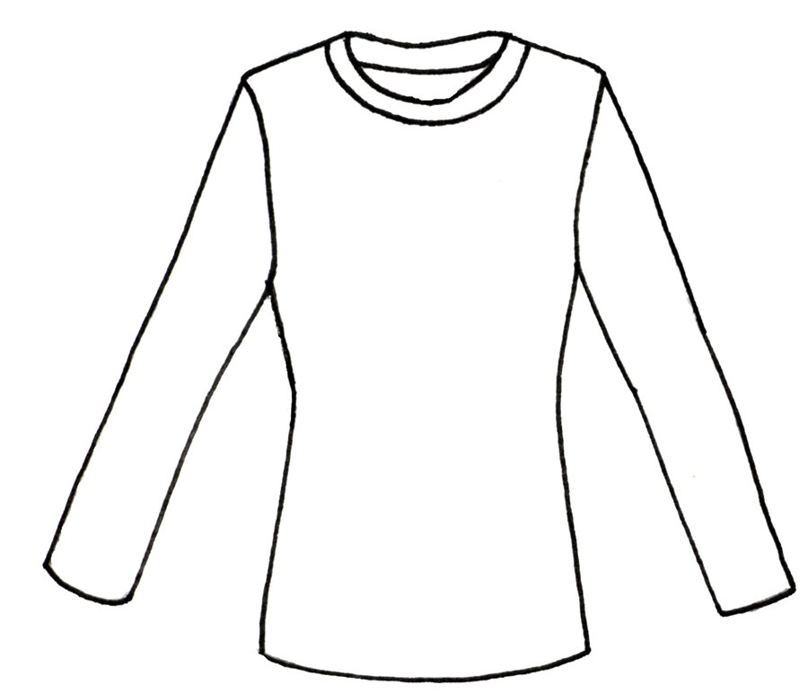 long sleeve shirt drawing easy Clip Art Library